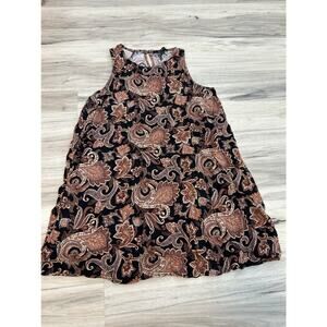 Forever 21 boho paisley print sleeveless mini dress size Medium